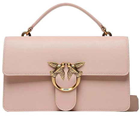 Pinko Love One Classic Light Vitello Seta, Borsa Donna, O81q_cipria-antique Gold, Taglia unica
