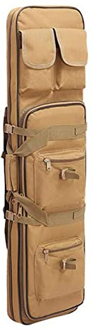 wasserdichte Gewehrtasche Futteral Langwaffen Gewehrtasche Doppel Waffentasche Gewehrtasche doppel Langwaffentasche, Gepolsterte Gewehrkoffer,Braun,120cm