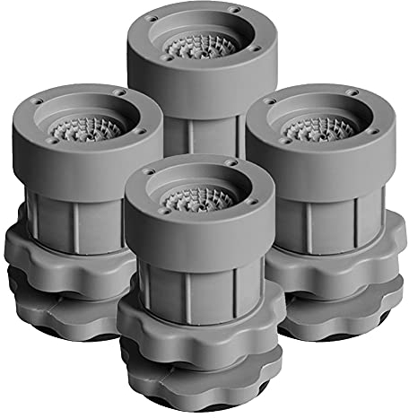 Waschmaschinen-Gummimatte 4 stücke Runde Waschmaschine Universal Stoßfest Fußpad ABS MAT-Klimaanlage Kühlschrank Base Feste rutschfeste Fußgüter (Color : Grey, Size : 4Pcs)