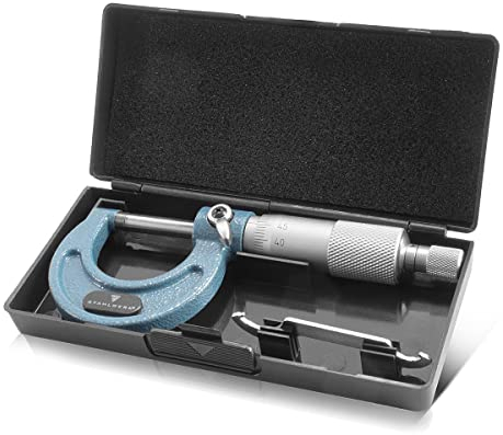 STAHLWERK Bügelmessschraube mit 0-25 mm Messbereich DIN 863 Mikrometer/Messschraube/Mikrometerschraube