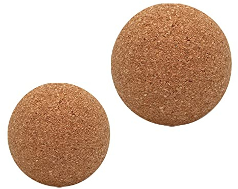 2 x Kork-Bälle, tragbare Taille für Sport, Fitnessstudio, Training, 5 cm, 8 cm, optional