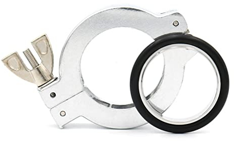 Brewing tool 10Pcs KF40 Aluminum Vacuum Double Pin Tri Clamp Flange Ni Plated With Centering Ring FPM O-Ring Pipe Fittings Home brewing (Color : Suit)