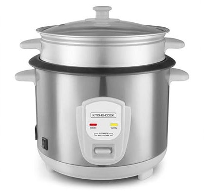 Cuiseur à Riz 1.8l Avec Cuve Métal Et Panier Vapeur Japan X Kitchencook Gris