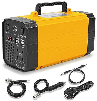 WTHOME Generatore di Corrente Mobile Onda sinusoidale Pura 500W Caricabatteria Stazione di Alimentazione 220V Alimentazione di Emergenza per Campeggio all'aperto,40AH
