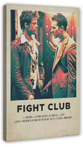 Fight Club Filmposter 29, Leinwand-Poster, Wandkunst, Dekor, Bild, Gemälde für Wohnzimmer, Schlafzimmer, Dekoration, Rahmen-Stil, 60 x 90 cm