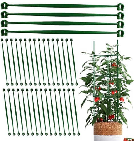 Estacas para plantas de exterior, conectores de celosía para plantas trepadoras | Soporte para postes para plantas trepadoras | Soportes para plantas Conector de celosía para tomate, verduras, frutas,