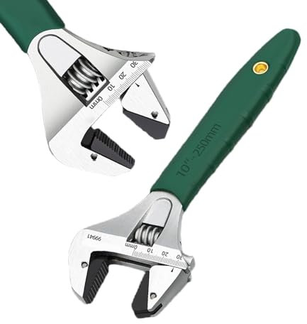 Chiave a cricchetto, strumento idraulico regolabile multifunzione - Chiave per tubi ad apertura grande, acciaio ad alto tenore di carbonio contrassegnato in scala per la riparazione 'auto