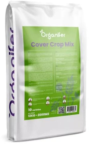 Mezcla De Cultivos Verdes - Mezcla De Semillas De 10 Variedades (12 Kg - 2000 M2) - Suplemento De Suelo - Centeno De Invierno - Semillas De Phacelia - Abono Verde - Avena Japonesa - Organifer