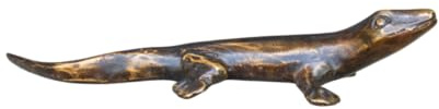 Generisch Bronze-Skulptur Echse | klein | 16x10x3,5cm | Tierfigur aus Bronze handgefertigt
