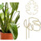 Lot de 2 supports de plantes avec grande variante dorée et petite variante pour plantes d'intérieur - Tuteur parfait pour Monstera et Alocasia pour un développement sain des plantes