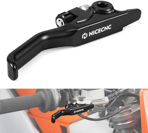 NICECNC Schwarzer Shorty-Bremshebel, Compatible with 125–450 XC/SX/XCF/SXF 2014–2025, Compatible with 125–501 TE/TC/FE/FC 2014–2015, Billet-Aluminium, Siehe Passform