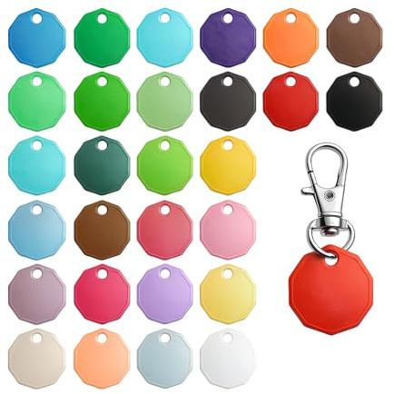 Triformia 25-Pack Trolley Tokens – Eco-Friendly 12-Sided Coins Made from Recycled Plastics, Includes 1 Keyring, Tested in 35+ Shops, Mystery Colours, Made in UK
