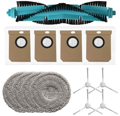 Per Cecotec Per Conga 16090 15090 Robot Aspirapolvere Accessori Set di Ricambio Compatibile Spazzola Principale Spazzole Laterali Mop Panni Sacchetti di Polvere Kit Parti per Migliorata Pulizia