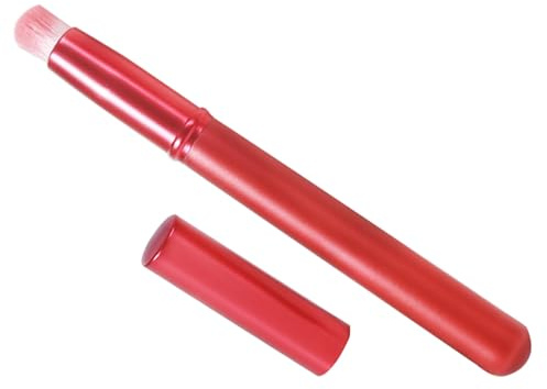 Beaupretty Pincel de Labios Aplicador de Brillo Labial Fibra Artificial para Maquillaje Natural y Polvo Suelto, Adecuado para Salón de Belleza