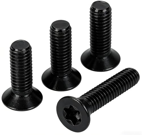 BAVALIN 5 Piezas Tornillos de Cabeza Avellanada Torx - M8 x 45mm Tornillo de Mecánico de Acero Inoxidable Tornillos Rosca Completa Para Equipos de Maquinaria y Muebles para Hogar