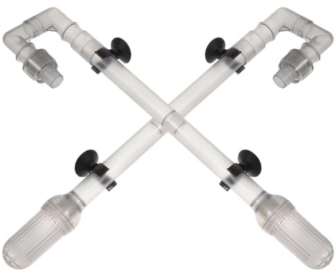 LALAFINA 2 Stück Aquarium Außenfilter Zubehör und Auslassrohren aus Abs mit Saugnäpfen Ersatzteile für Externer Filter Gratfreie Innenfläche