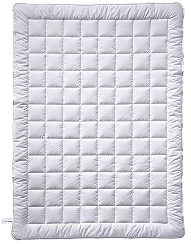 billerbeck Bettdecke Lina Superlight - Leinendecke – 135 x 200 cm – Sommerdecke, kühlende Bettdecke, leichte Sommerdecke – 70 % Leinen, 30% Baumwolle, Weiß