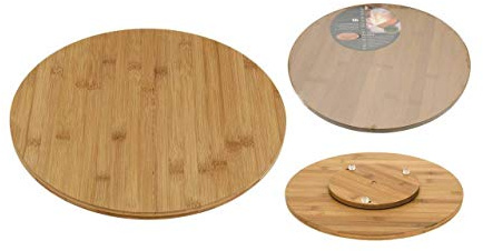 Excellent Houseware k777806 Plateau Tournant, Bambou, holzfarbe, 35 x 35 x 3,5 cm