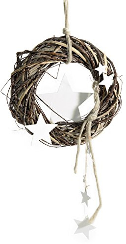 HEITMANN DECO Rattan-Kranz - Türkrans mit Sterndekoration