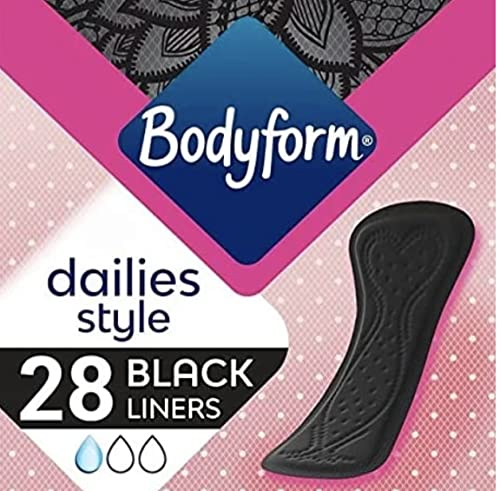 4x Bodyform Schwarz Slipeinlage Normalen 28 Pro Packung