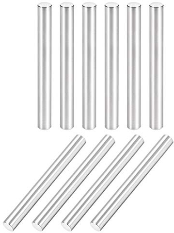 sourcing map 10 Stück Zylinderstifte 6mm X 60mm Passstift 304 Edelstahl Zylindrischer Regalstützstift Befestigen Elemente Silber