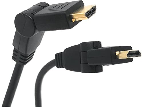 SKT VMI20401 HDMI-Kabel mit Winkelstecker 360° drehbar vergoldet 2 m