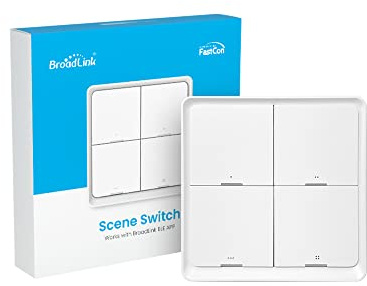 BroadLink Wireless Smart Button Scene Switch for Home Automation, Press Buttons to Activate Scenes