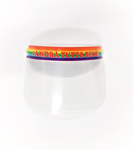 TEMPO DI SALDI Visiera Protettiva Arcobaleno Integrale In Policarbonato Trasparente Regolabile