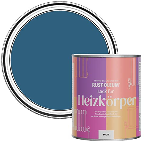 Rust-Oleum, blau Heizkörperfarbe, hitzebeständig, geruchsarm in Matt Finish - Kobalt 750ML