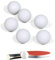 Powersell srls 6 x Tischtennisball, Standardgröße 40 mm – 2,7 g, Spielkugeln für Beer-Pong, 40 mm Training für Anfänger, Outdoor oder Innen, Weiß