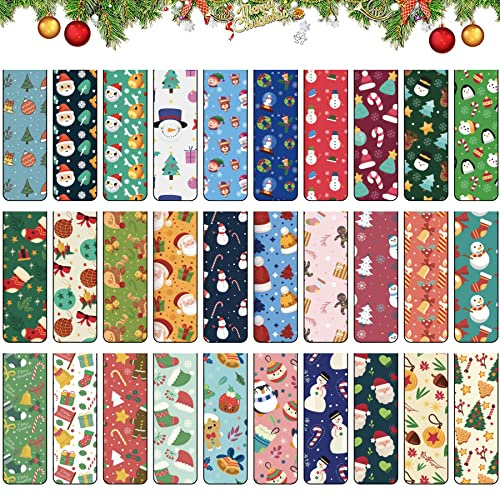 Magnet Magnetische Lesezeichen,30 Stück Weihnachten Magnetische Lesezeichen Bunt,Magnetic Markings,Magnet Lesezeichen,Magnetische Seiten Markierungen