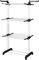 OHMG Séchoir à Linge sur Pied,3 Niveaux Étendoir à Linge intérieur,Étendoir avec Ailes Pliable,Grande Capacité Etendoir avec Roues Extérieur