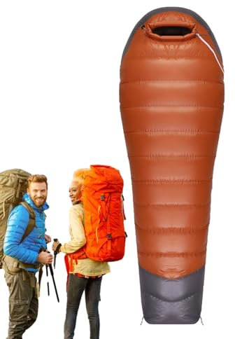 Mumien-sovsäck, sovsäck för kallt väder – campingsovsäck | kompakt sovsäck för vuxna, lätt, varm, extra stor, ultralätt, perfekt för vandring, backpacking och maciun