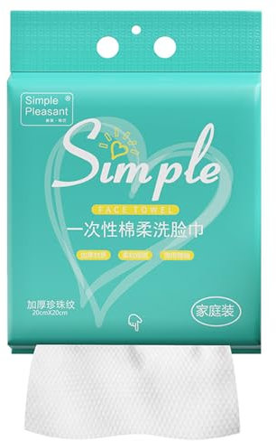 500G Toallas Facial Desechables, Toallitas Secas de Algodón 100% Algodón, Toallitas para Bebés, Natural y Biodegradable, Espesar Toallas de Papel Húmedas y Secas Para Todo Tipo De Pieles(20X20CM)