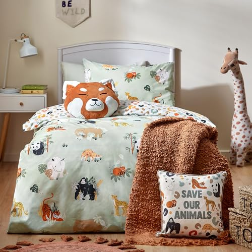 furn. Little Wildtier-Bettwäsche-Set mit Safari-Tieren