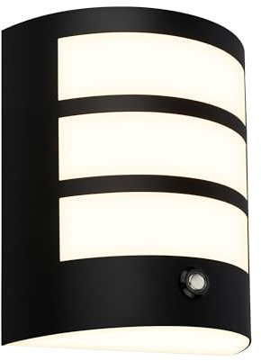 BRILONER - LED-vägglampa utan pekströmförsörjning, dimbar på flera nivåer, 15 minuters timer, lampa med batteri, utomhus, utomhusvägglampa, 18 x 15 x 7 cm, svart