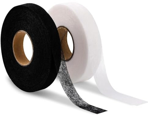 Iron-On Wonder Web Saumband ohne Nähen,2 Rollen 70 Yards Saumband zum Aufbügeln 2CM Nähsaumband Rolle Aufbügelband Selbstklebendes Stoffsaumband für Gebrochene Kleidung Hosen Hosenrock