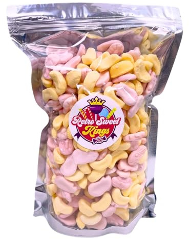 Mini Foam Shrimps and Bananas Sweets 500g Bag, Pouch