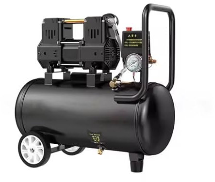 Compresseur d'air 30 L, 1,5 CV, 2800 tr/min, 7 bars, 116 psi, portable, sans huile, à faible bruit, pour la réparation automobile, le gonflage des pneus, la peinture par pulvérisation, les outils