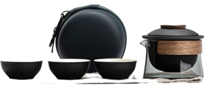 Ensemble théière et tasse à thé pour la maison, la fabrication de thé de voyage, sac portable pour l'extérieur, ensemble de thé chinois, fournitures, bols et tasses