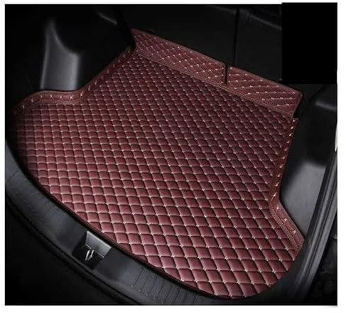 Kofferraumwanne Kofferraummatte Custom Für Volvo Für XC90 7 Sitze 2015-2016 2017 2018 2019 2020 2021 Kofferraummatte Heckkofferraumwanne Laderaumwanne Cargo-Teppich-Pad-Schutz(Wine red)