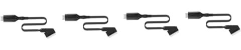DOITOOL 4pièces Scart Vers Convertisseur Audio Adaptateur Pratique Avec Alimentation Usb Câble Pour Multimedia