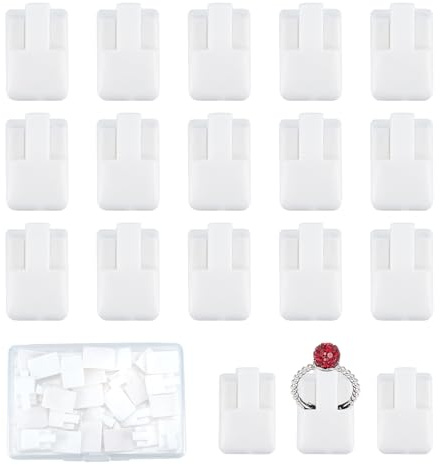 NICENEEDED 30Pcs Présentoir à Bagues en Acrylique Présentoir à Bijoux Supports de Rangement en Plastique Présentoir pour Alliances de Mariage Organisateur de Bagues