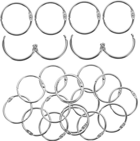 DIYEAH 50pcs Loose Leaf Binding Clasps for Note Cards and Projects Easy to Use Book for Home Office Classroom and Crafts