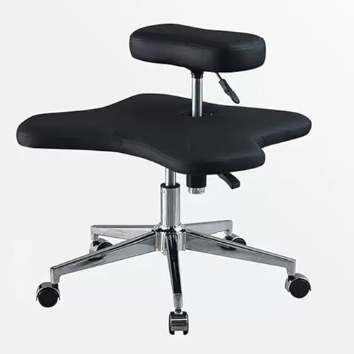 LULUMAIC Ergonomischer Kniestuhl, höhenverstellbarer Bürohocker mit Rollen, Stühle mit gekreuzten Beinen und Memory-Schaum-Kissen, Haltungsstuhl zur Linderung von Rückenschmerzen, Meditationsstuhl für