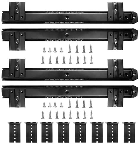 2 Paar Hochleistungsschienen mit Kugellagern für Tastaturen – mit Montagehalterung, höhenverstellbar, für Führungsschiene für Tastaturablage am Computertisch, DIY-Schieberegal, Schrankschubl