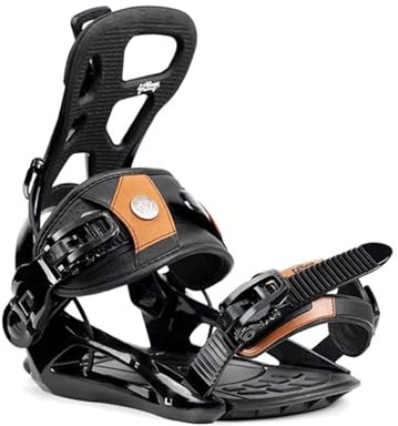 HWJFDC Fixations Snowboard Fixations de Snowboard Fixations de Chaussures de Ski à enfilage Rapide for Snowboard(Black,L(42-46))