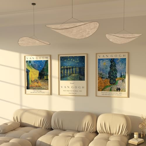 ZoeyAustin® 3 Kunstdruck Poster Set, Stilvolles Wandposter, 3 Wandbilder, Kunst Bilder (Van Gogh 2.1, Ohne Rahmen - 50x70)