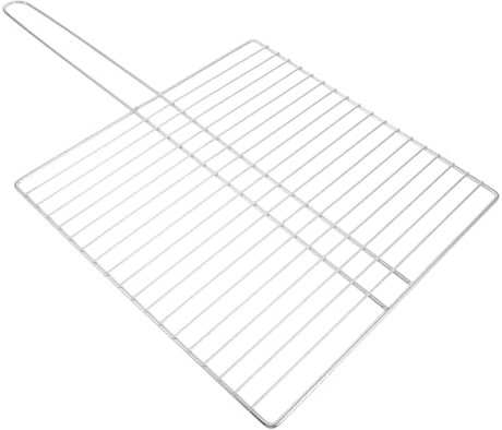 Red de parrilla de pescado para barbacoa al aire libre, rejilla de acero inoxidable con diseño de malla para asar pescado en la parrilla