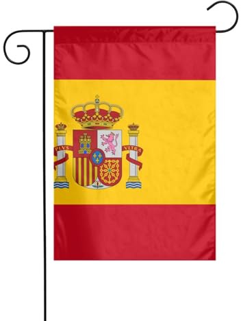 YYHHAOFA Drapeau espagnol imprimé sur mât de drapeau de jardin extérieur décoration de cour double face 30,5 x 45,7 cm